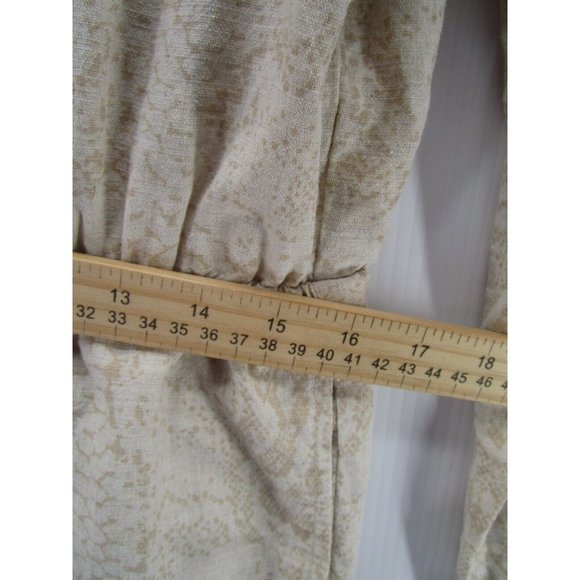 Cloth & Stone Romper Medium Linen Pullover Wrap Snake Skin Roll Tab - Picture 7 of 14